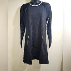 NWT Juicy Couture Fleece Lace Long Sleeve Mini Dress Medium
