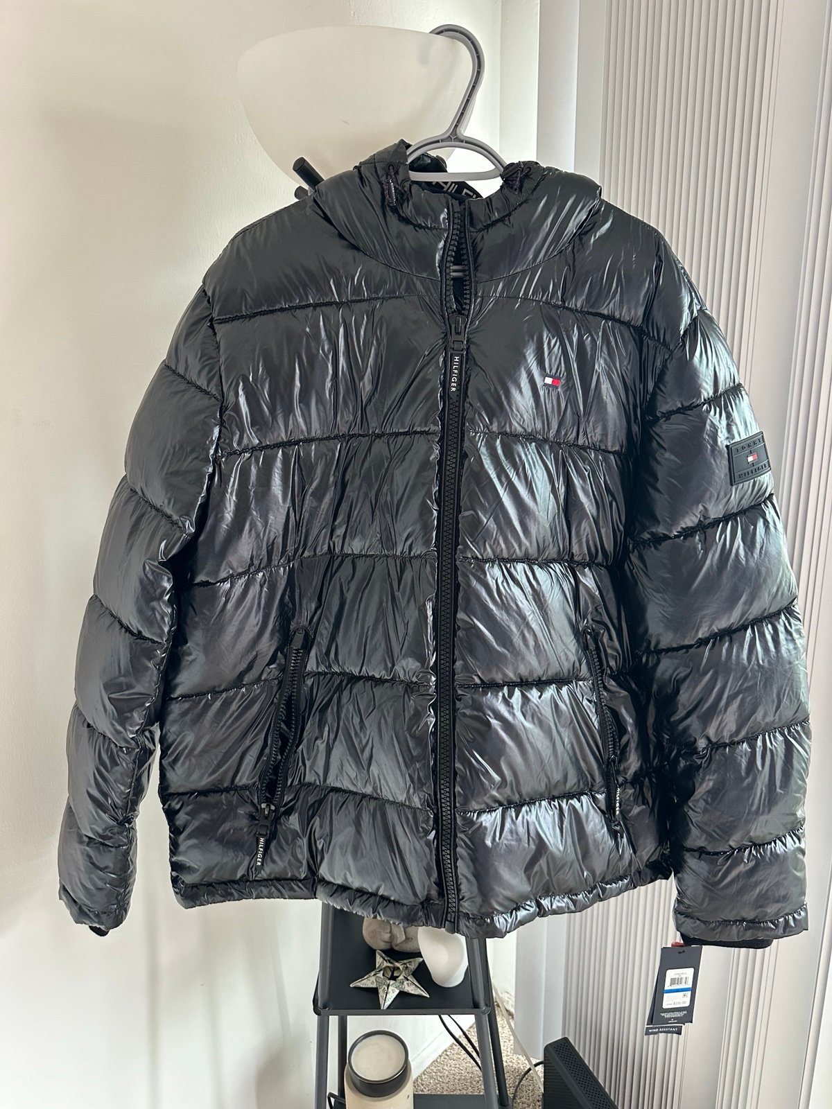 NEW Mens Black Tommy Hilfiger Warm Like Down coat XL