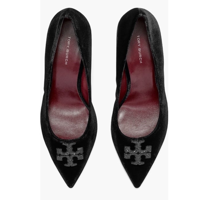 Tory Burch Pave pointed toe elegant black pumps Sz 9