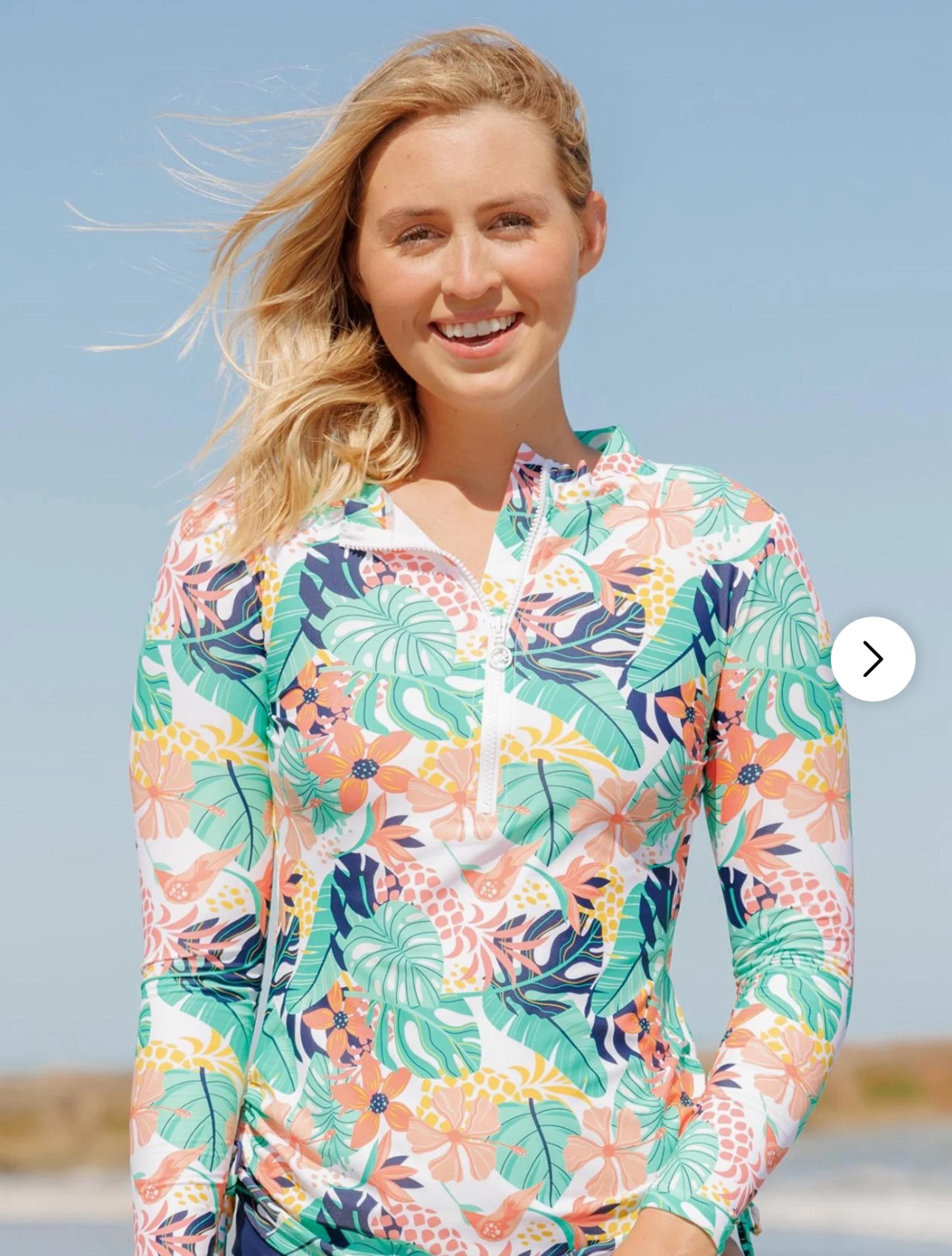 Calypsa half zip Nora swim top New size 1xl