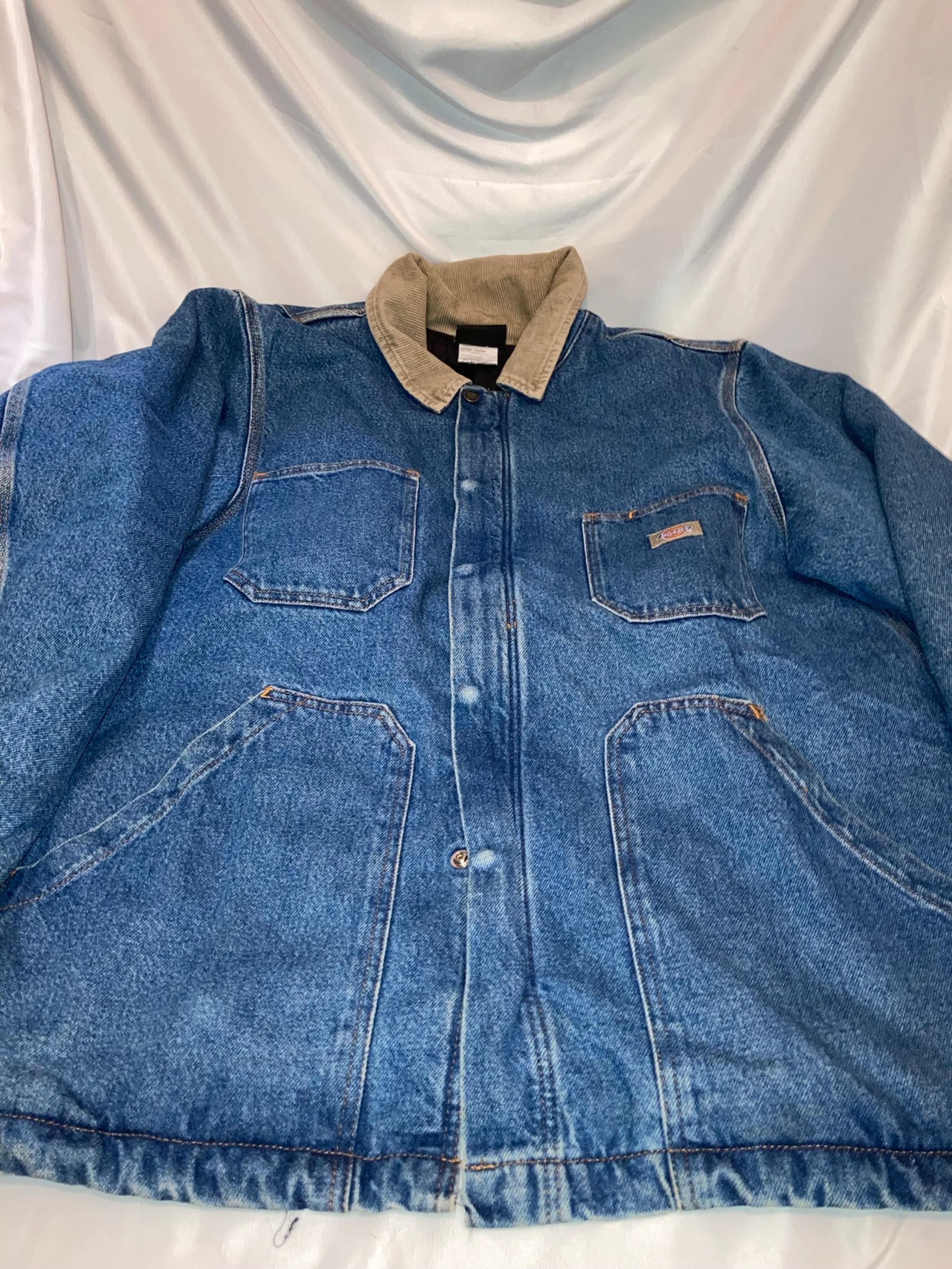 Vintage 90's Men's Dickies Denim Chore Quilted Jacket Size l