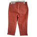 NYDJ NWT Womens Floral Print Skinny Capri Jeans 4 Coral Cotton Stretch Denim