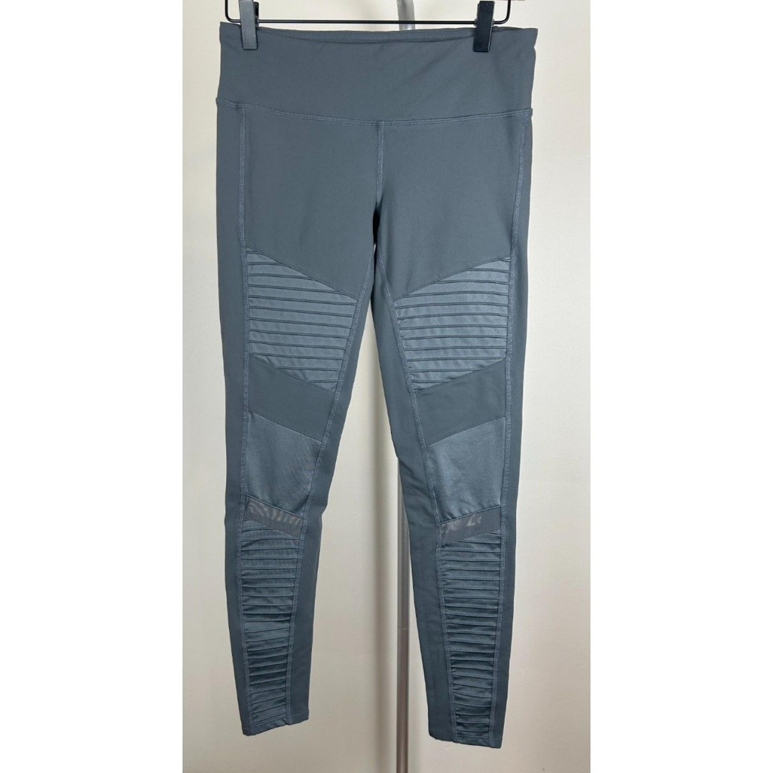 Alo Yoga High Waist Moto Gray Leggings Womens Size Small