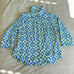 NWOT Lulu B Geometric Pattern Button Down Stretchy Blouse