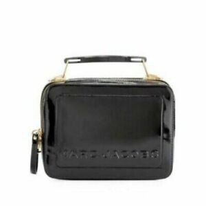 Marc Jacobs Patent Leather Box 23 Satchel Black NEW (I-B-12)