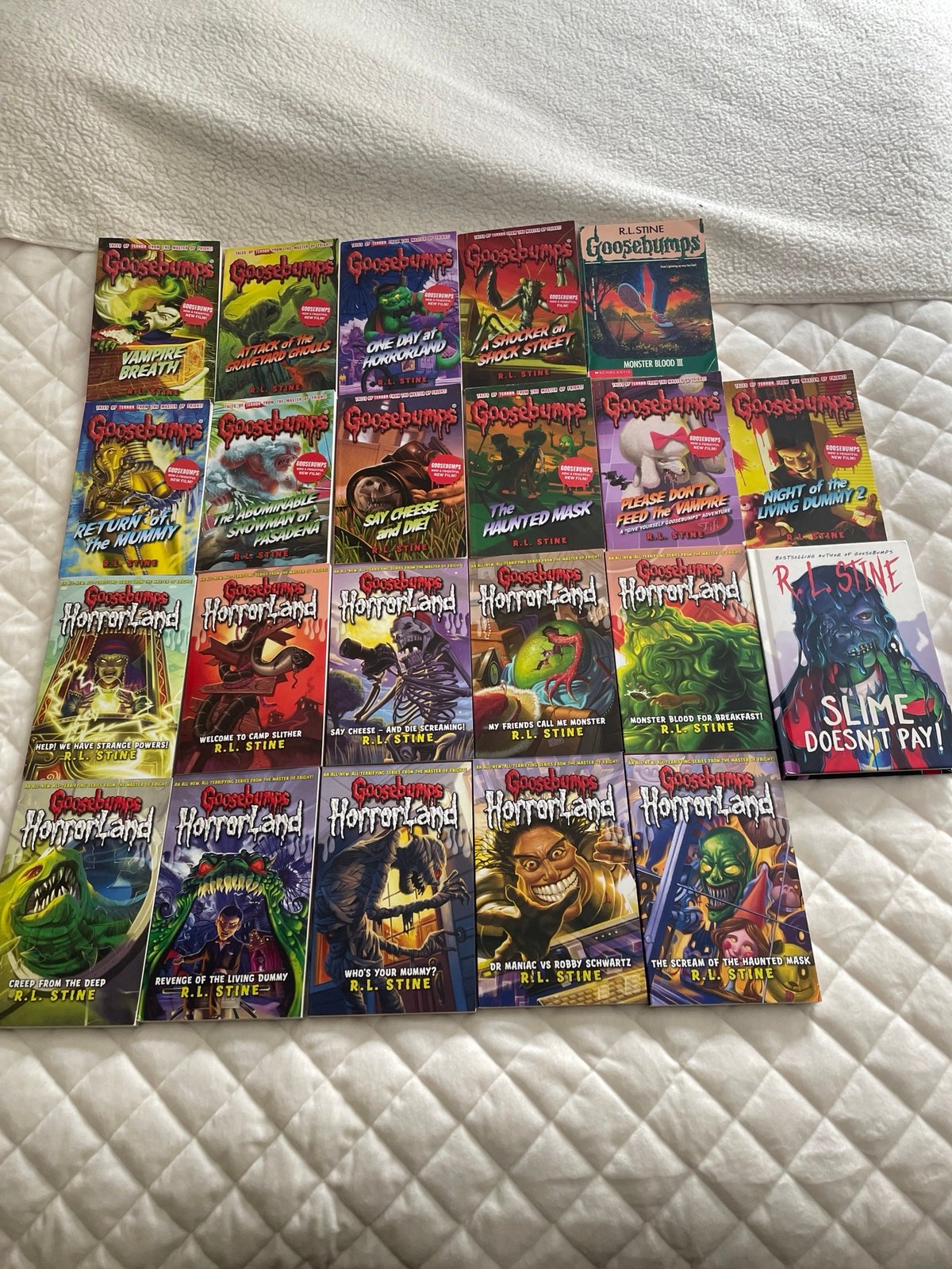 22 RL Stine Goosebumps and Horrorland books book lot