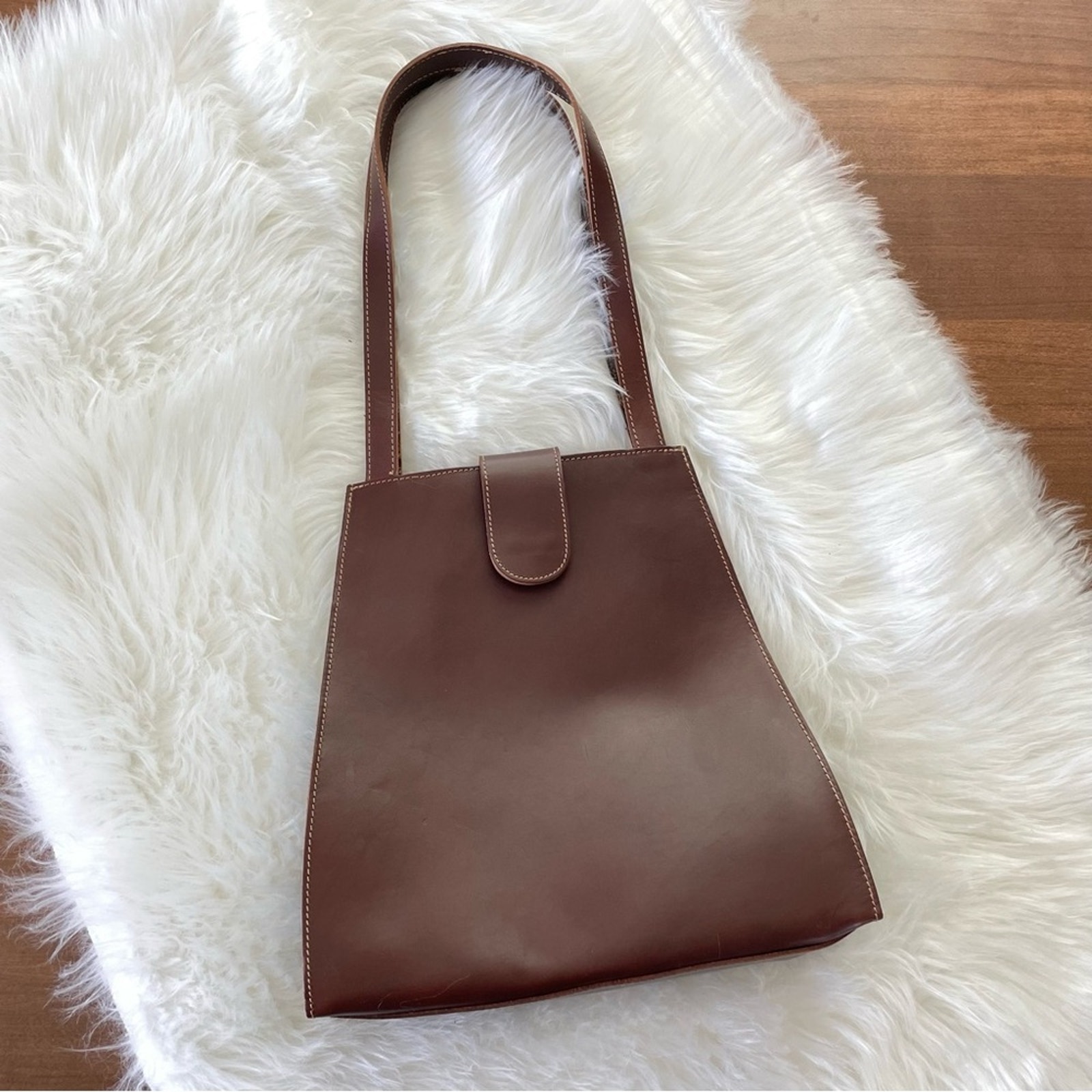 Maurizio Taiuti | Women’s Brown Italian Leather Structured Shoulder Bag Purse