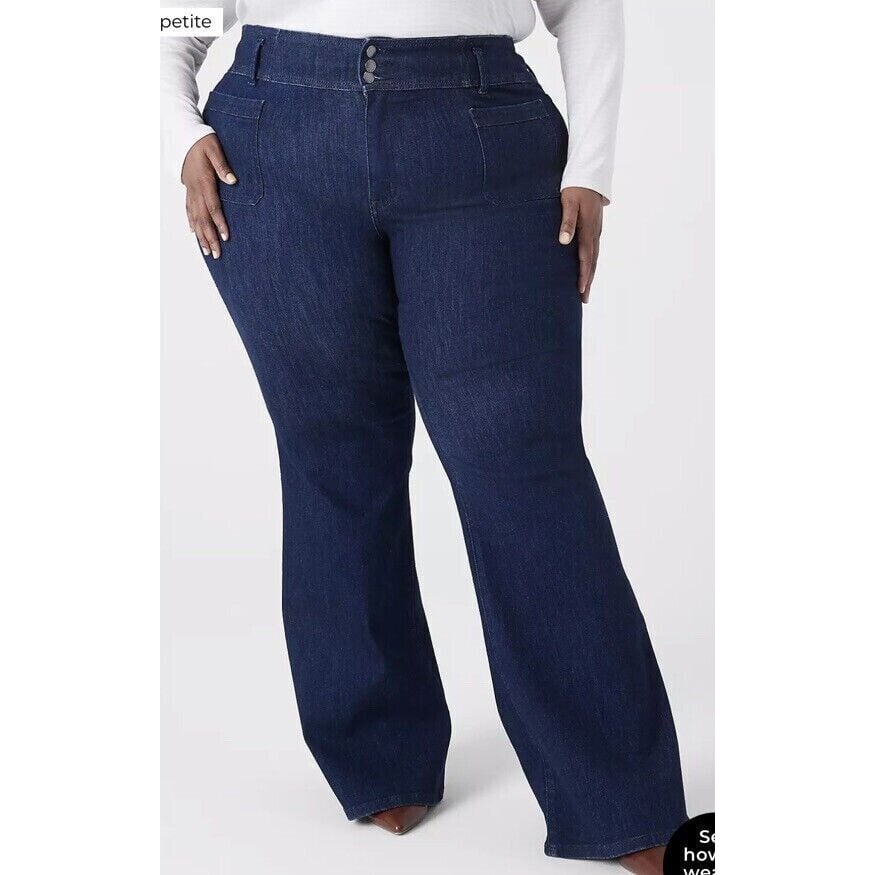 Lane Bryant Ultra High Rise Flare Jeans Plus Size 34/36 Dark Wash NWT