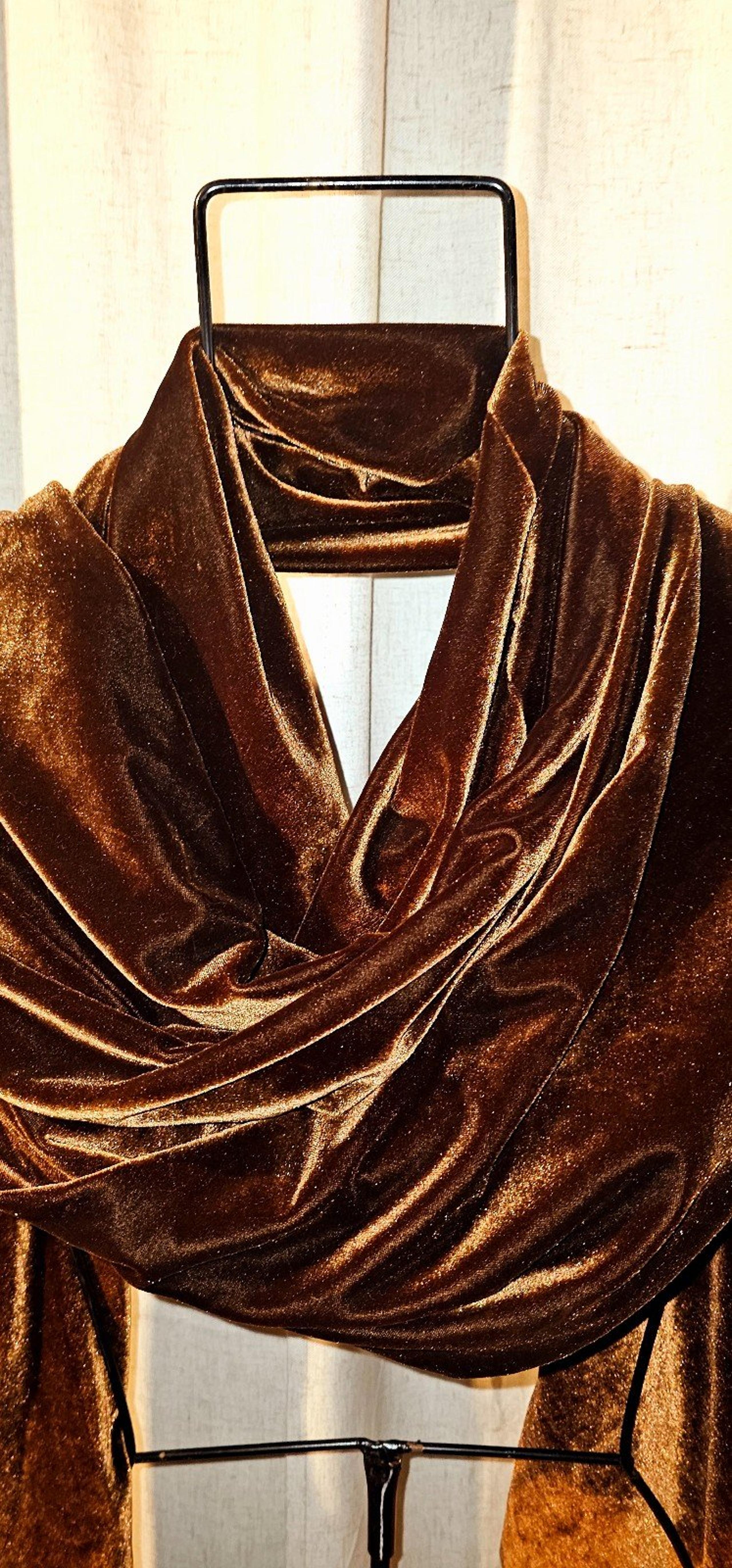 Chocolate Velvet Oversized Scarf