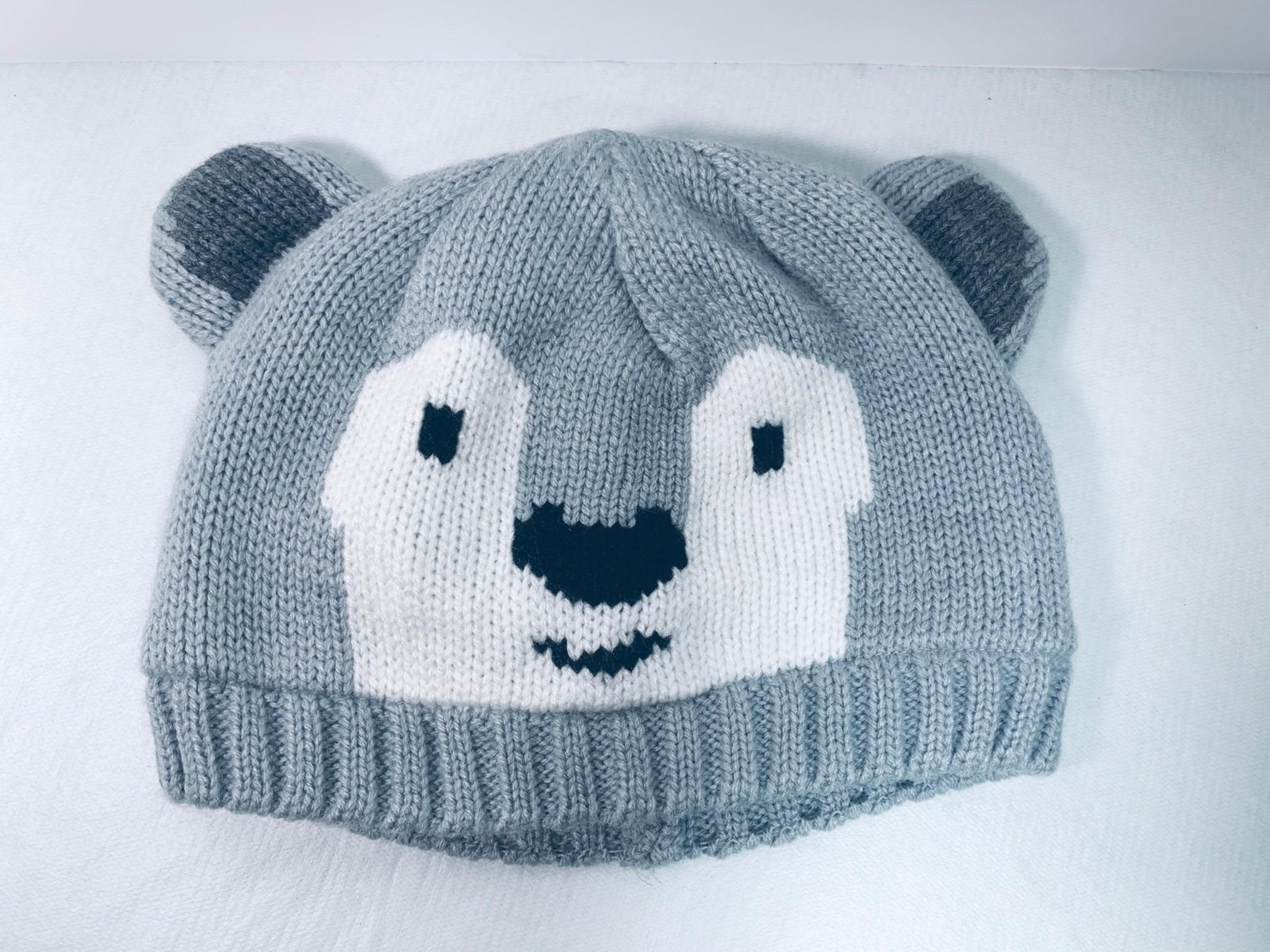 Toddler Bear Beanie Kids R Us vintage winter hat grey