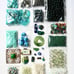 24 Jewelry making supply lot turquoise green black stone glass wood seed beads