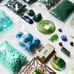 24 Jewelry making supply lot turquoise green black stone glass wood seed beads