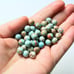 24 Jewelry making supply lot turquoise green black stone glass wood seed beads