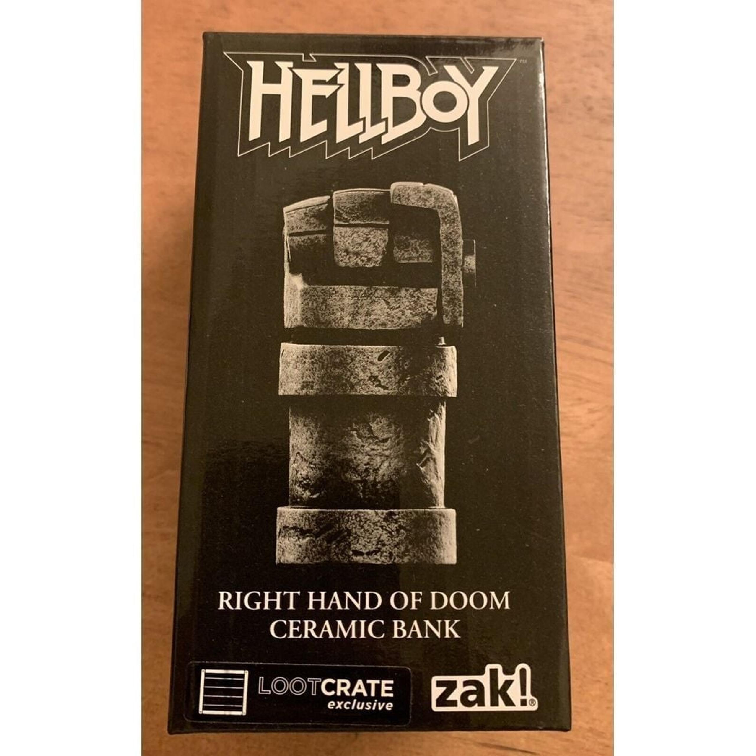 Hellboy Right Hand Of Doom Ceramic Coin BANK NEW Loot Crate Exclusive by Zak