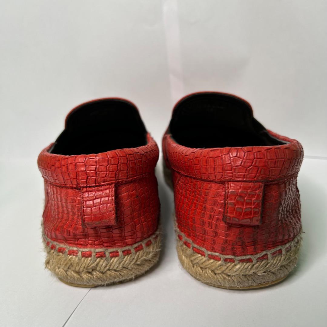 Jimmy Choo★ESPADRILLAS JIMMY CHOO Espadrilles Slip-On Red Rubber Sole Stylish
