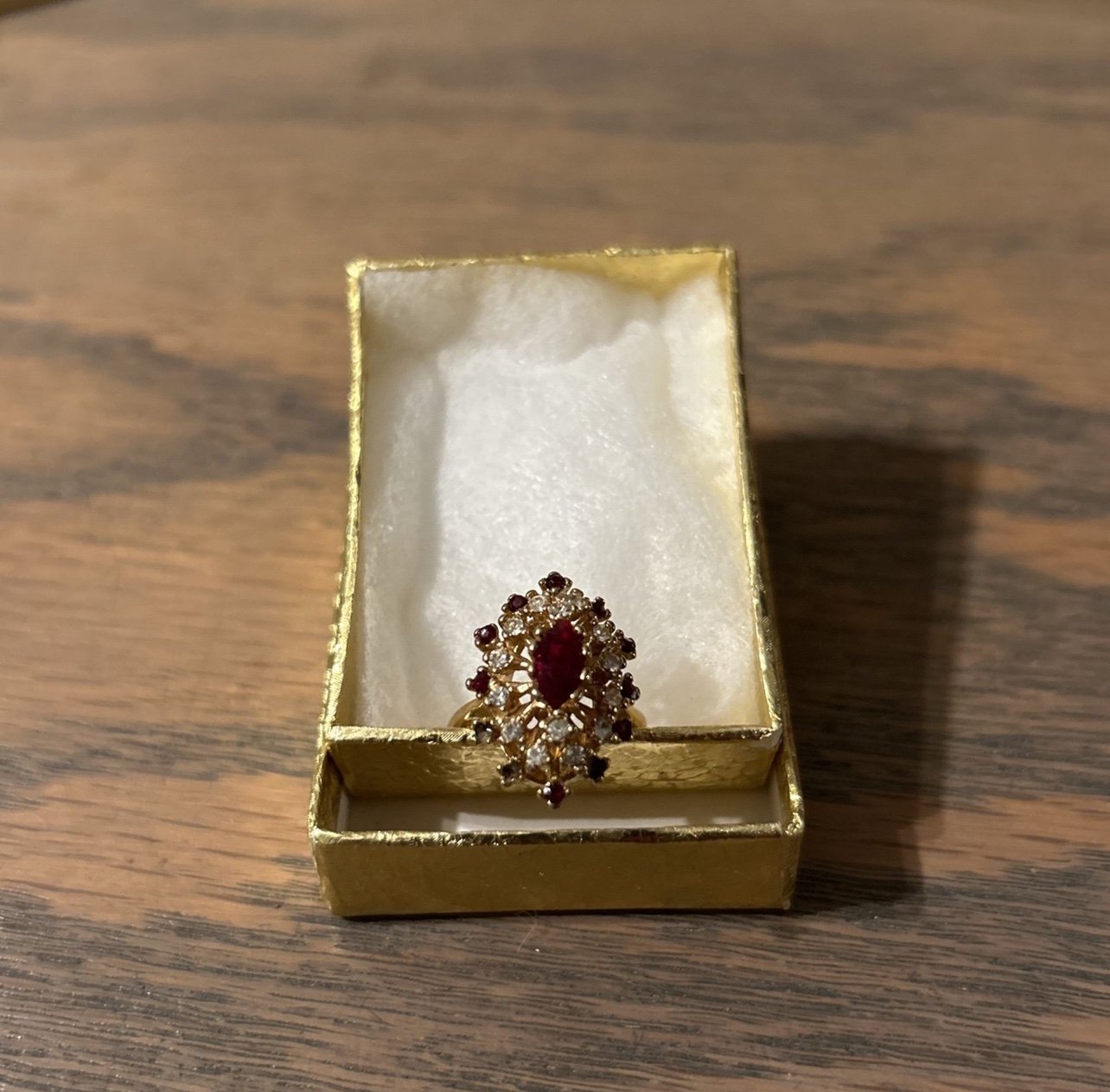 Ruby/diamond ring