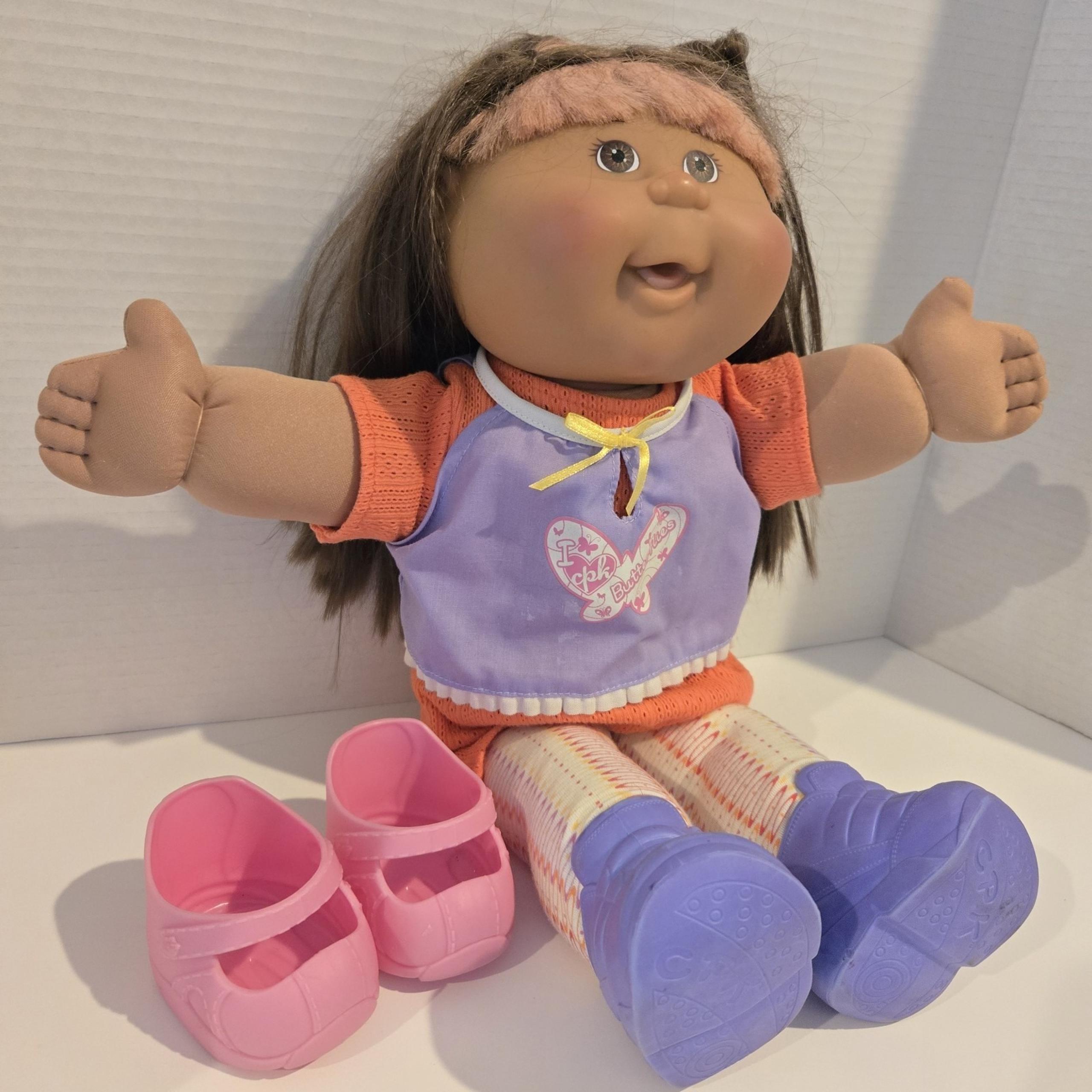 CABBAGE PATCH Kid Doll 2004 PA-11 Brown Eyes Mini Skirt Boots(X2) Xavier Roberts