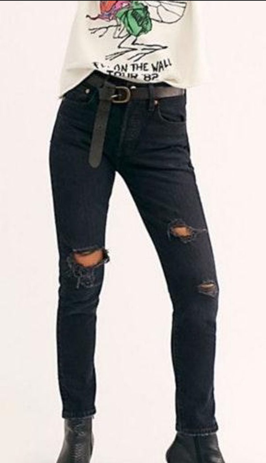 Levis 501 original black high rise jean wild bunch