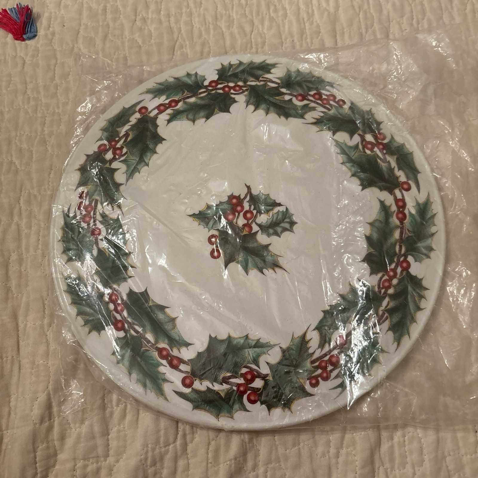 SPODE HOLLY BERRY CAKE PLATE 11.5 MADE IN ENGLAND NEW