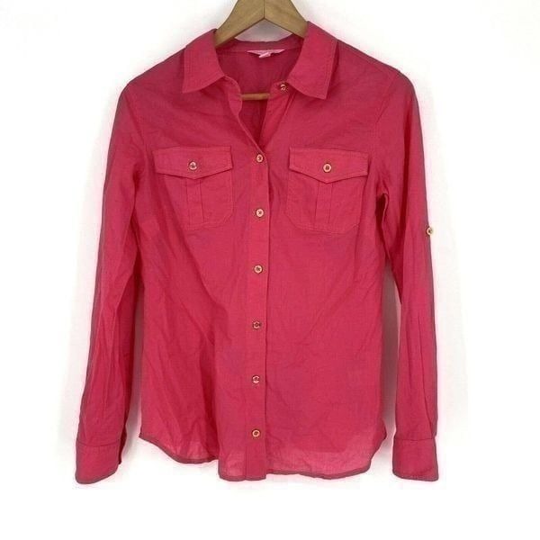 Lilly Pulitzer Shirt Camp Cruiser Button
