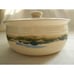 Pottery Casserole w. lid, Hand-painted Pottery Casserole w. lid