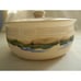 Pottery Casserole w. lid, Hand-painted Pottery Casserole w. lid