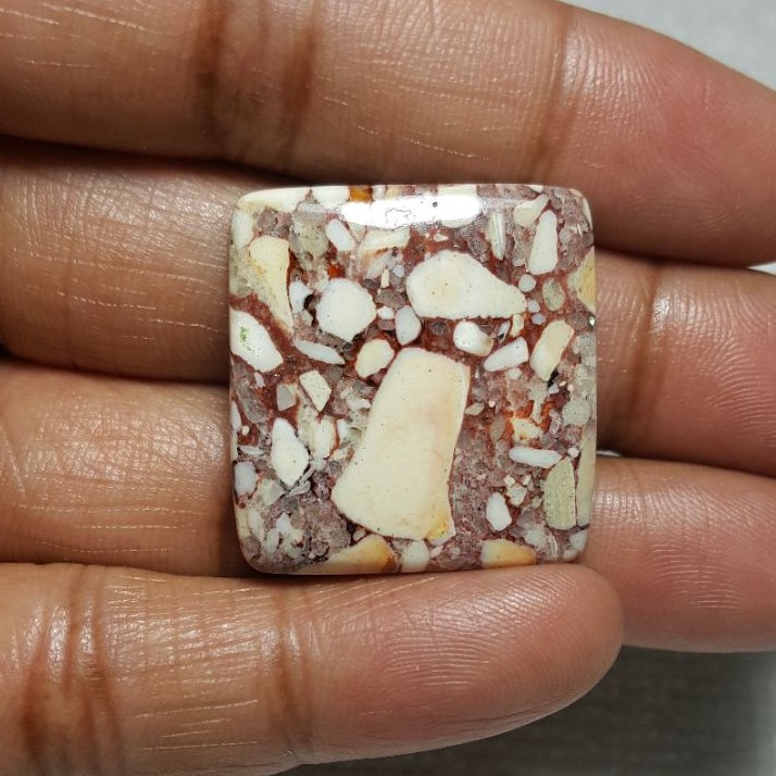 Brecciated Mookaite Gemstone Cabochon
