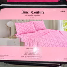 JUICY COUTURE SHEET SET JC HEARTS PINK NEW JUICY COUTURE SHEET SET TWIN