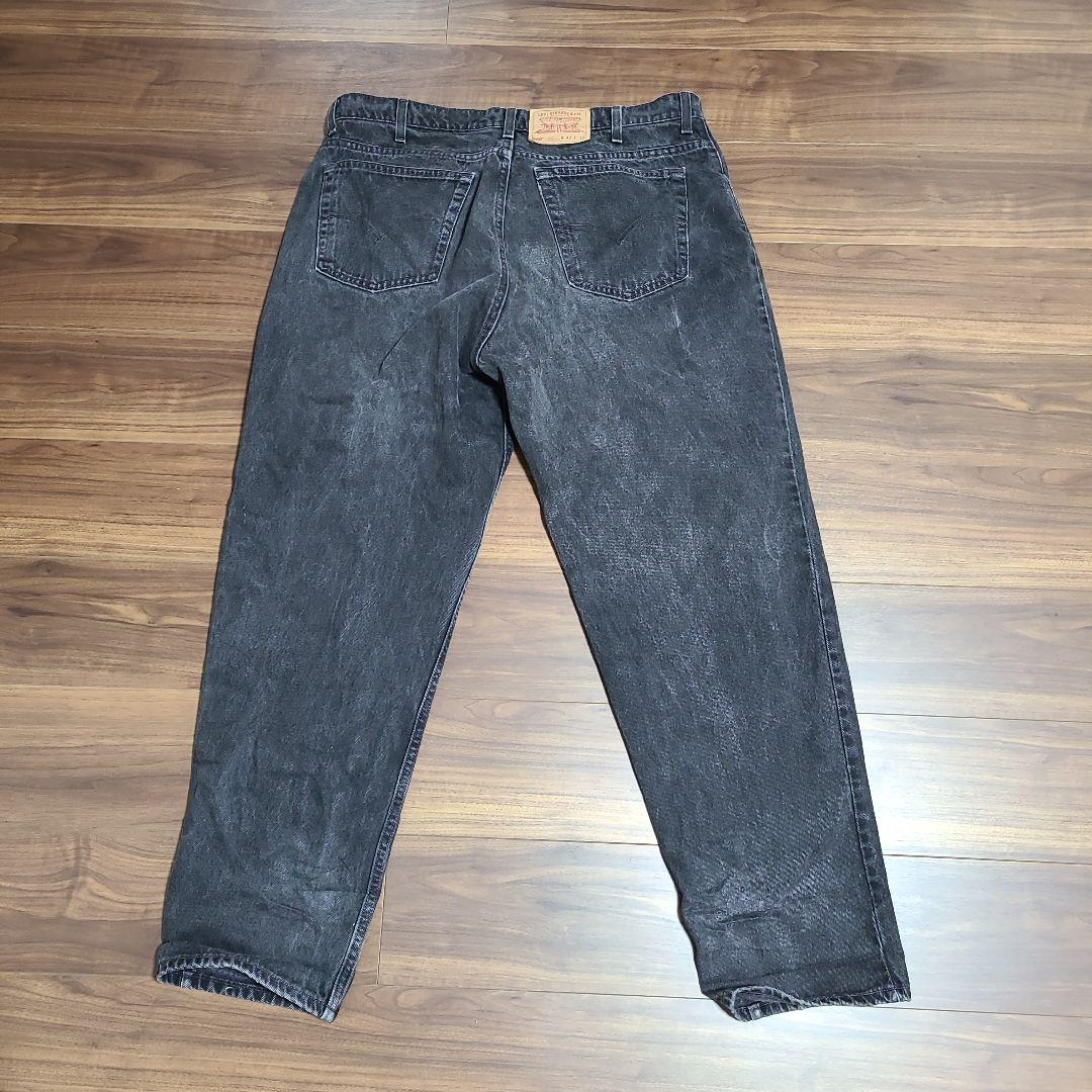 Rare/Levi's/560/Black Denim/W42xL32/90's/USA/Thick