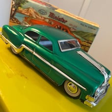 Vintage Minister Delux Tin Friction Car In Original Box