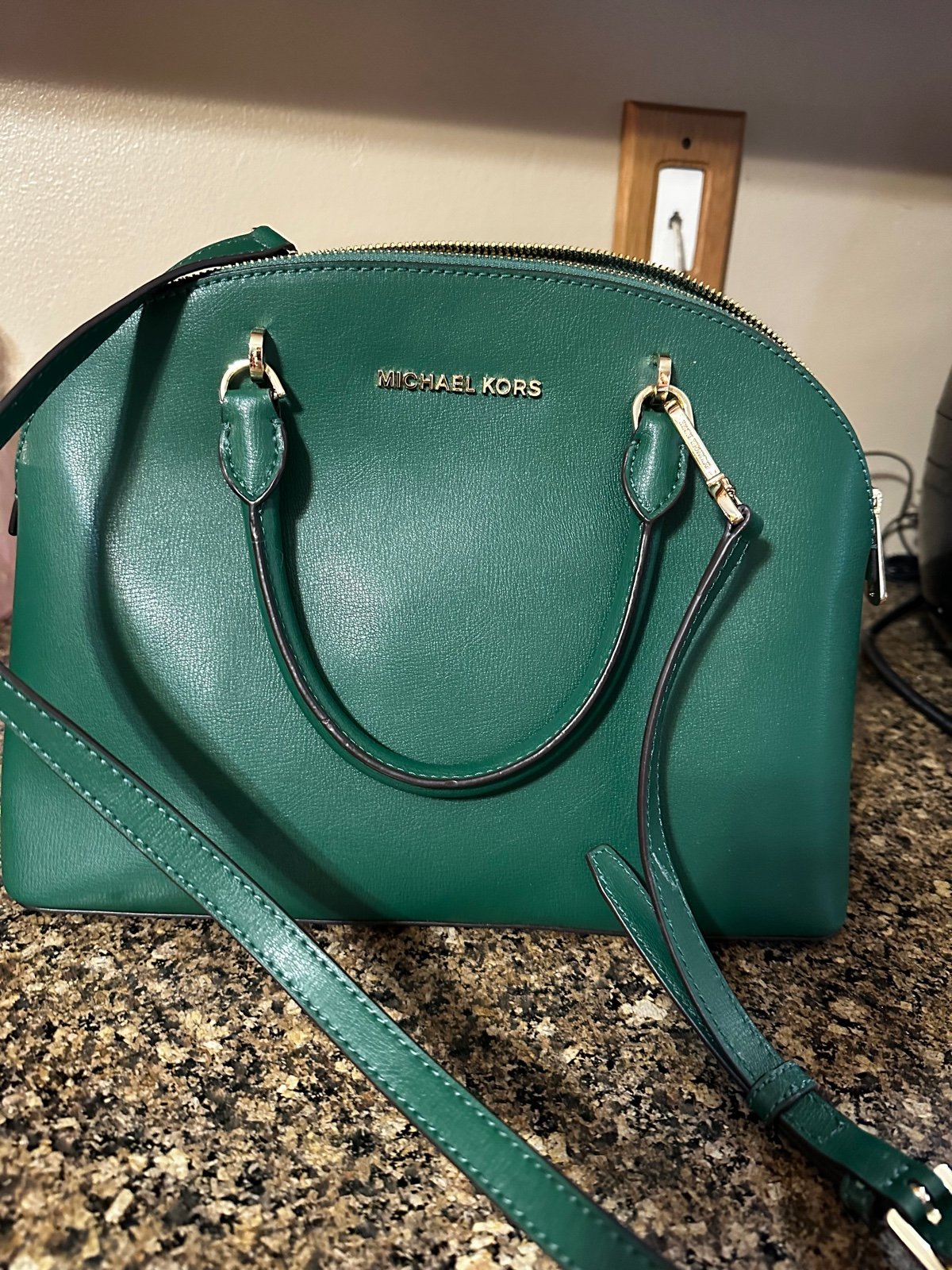 Michael Kors Green Leather Small Dillon Tote at 1stDibs