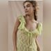 NWT Kimchi Blue Green Lace Asymmetrical Sheer Dress