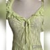 NWT Kimchi Blue Green Lace Asymmetrical Sheer Dress