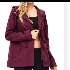 Ambiance Cargo style utility jacket with a hoodie (Large)