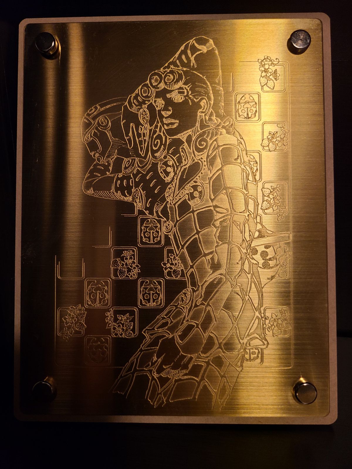 Jojos bizarre adventure gold plated Plaq