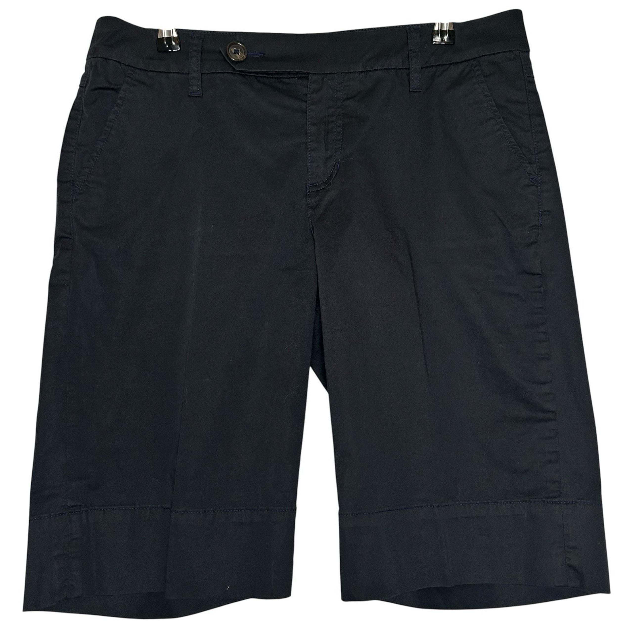 CAbi Women's Shorts Size 8 Black Bermuda Pockets Mid Rise Cotton