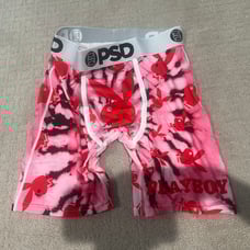 Pink white tye dye boxer briefs playboy