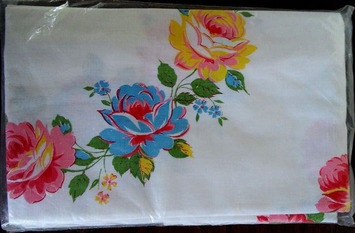 NWT Vintage Rose Festival Full Flat Sheet and Pillowcases Set Pepperell