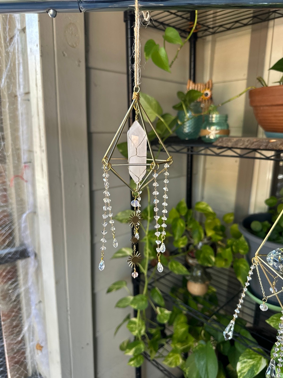 Rose Quartz Suncatcher