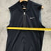 Nike Vest Mens Small Tiger Woods Golf Black Pullover 1/2 Zip Sleeveless Preppy