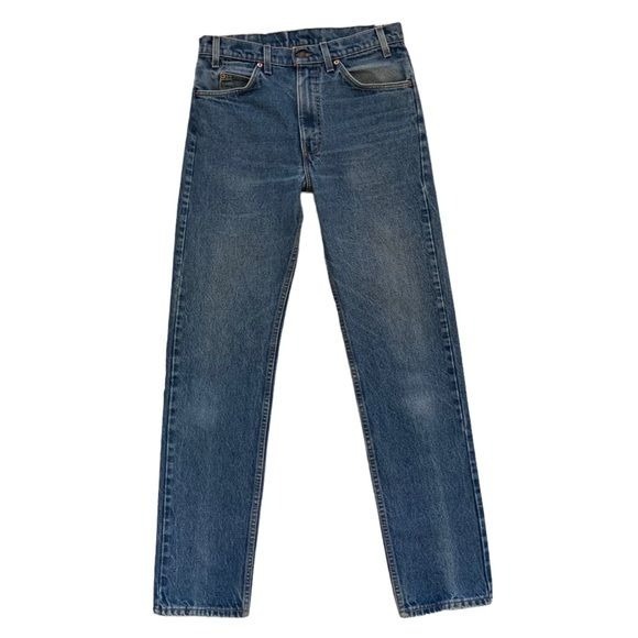 Vintage 80s Levi’s 505 | Regular Fit Straight Leg Orange Tab Jeans | Size 32