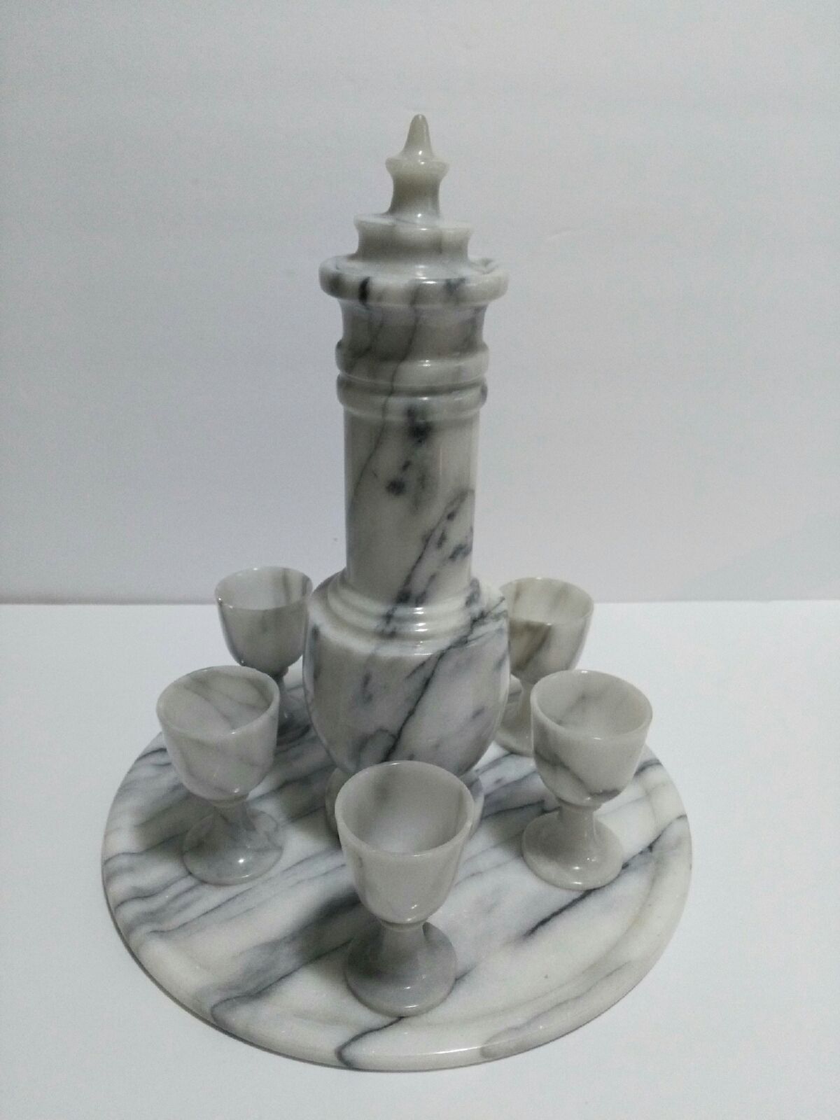 Vintage Marble Decanter Set