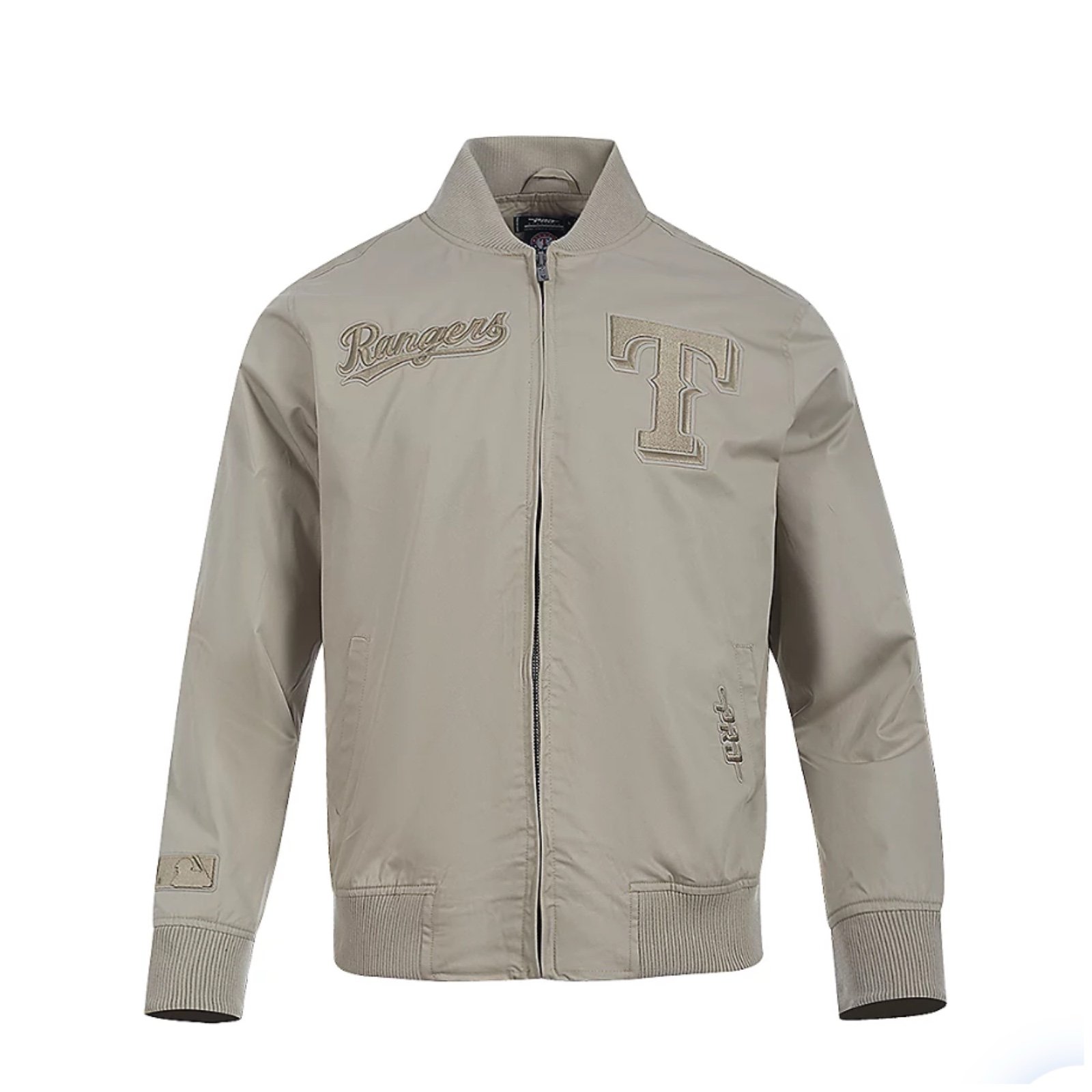 Texas Rangers Baseball Team Men's Embroidered Logo Taupe Color Jacket -Size XL