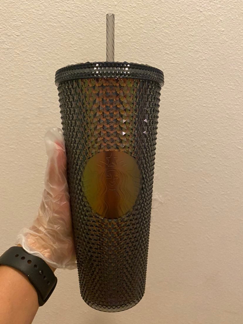 Starbucks black unicorn studded tumbler