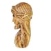 JESUS Christ Bethlehem Holy Land Carved Olive Wood Bust Sculpture 9 In Solid