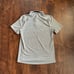 Lululemon Evolution Polo Bunker Stripe White Heathered Battleship Size Medium