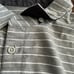 Lululemon Evolution Polo Bunker Stripe White Heathered Battleship Size Medium