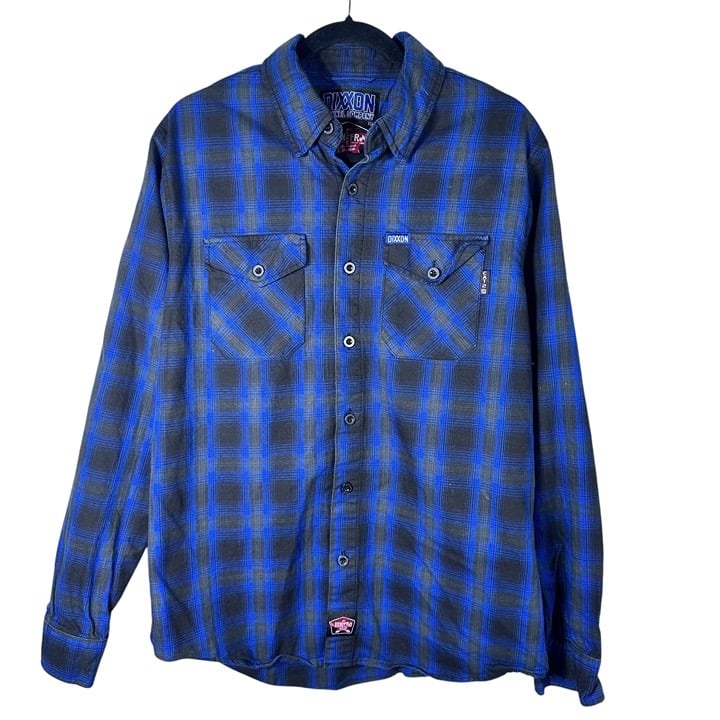 Dixxon Foundry Flame Resistant Flannel Blue/Grey Size Medium