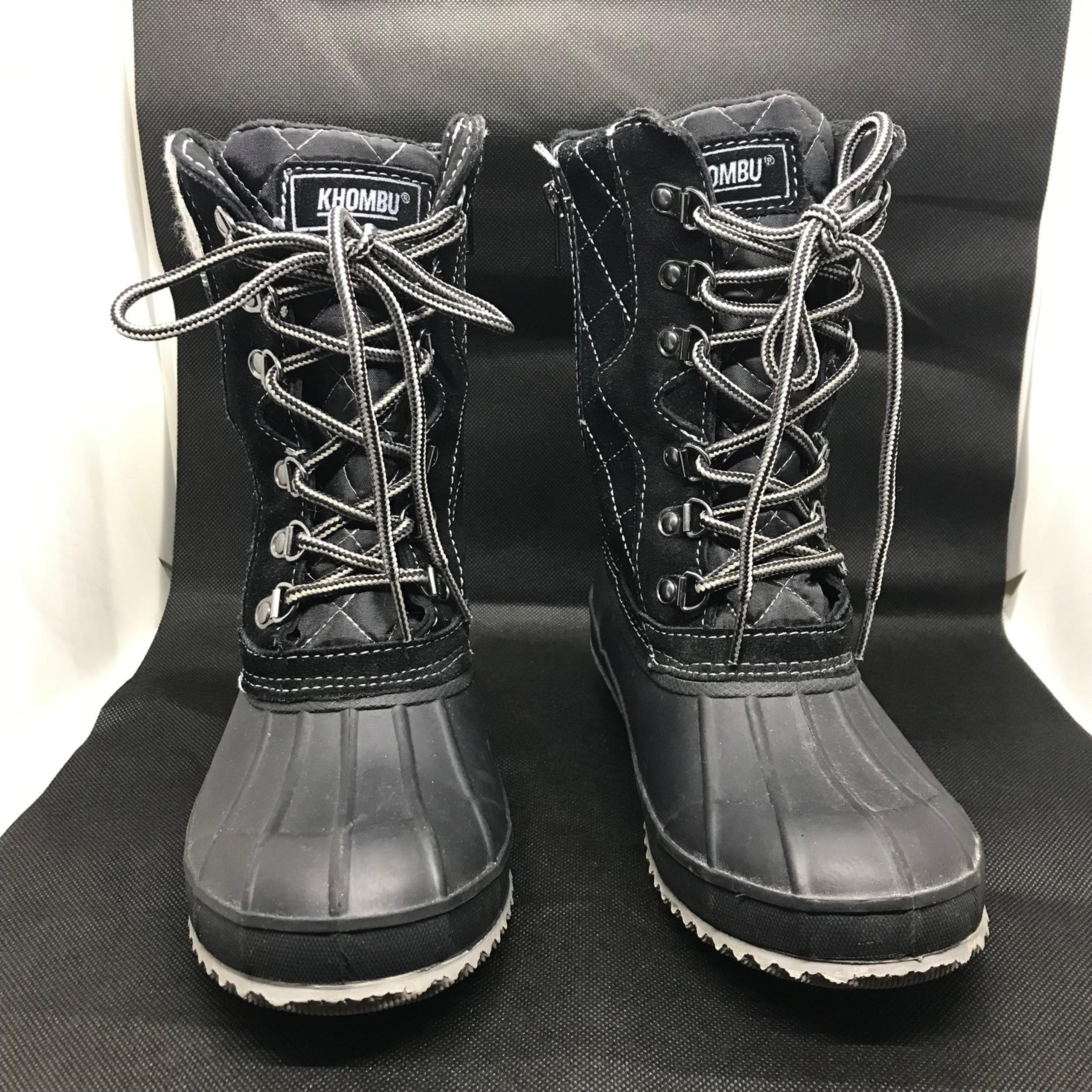 Black Khombu boots womens Cindy size 7M mid calf