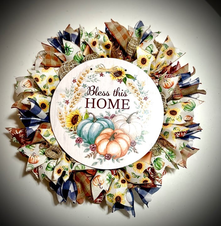 Handmade thanksgiving Wreath autumn fall decor seasonal decorations